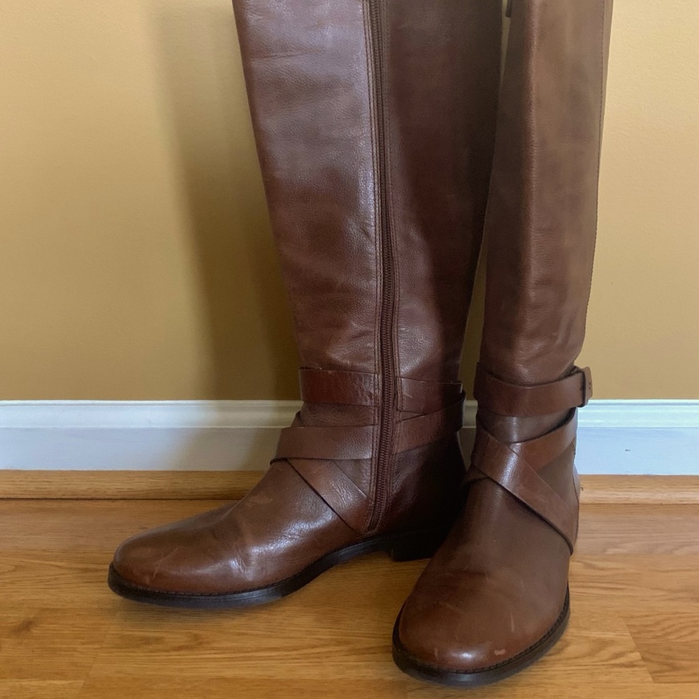 COLE HAAN Strappy Tall Riding Boots